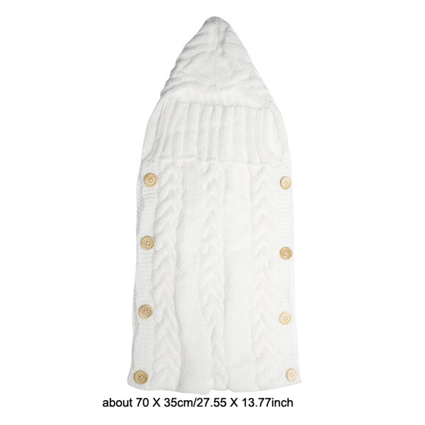 Warm Knitted Swaddle sleeping bag for babies