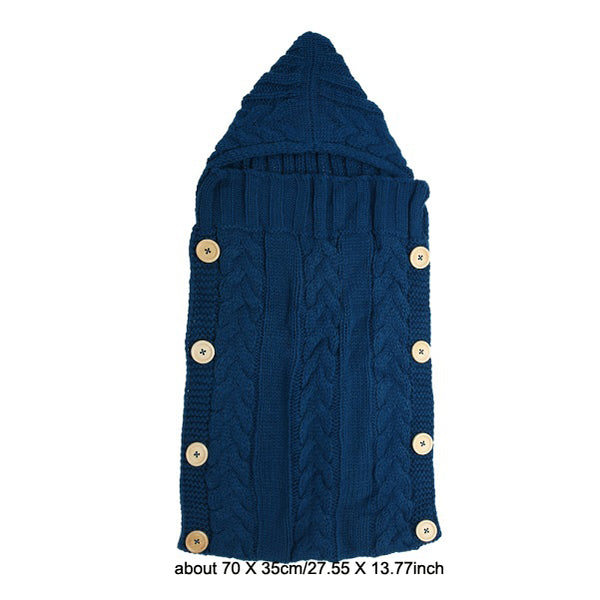 Warm Knitted Swaddle sleeping bag for babies
